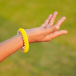 Yellow Beaded bangle – Sunshine in Every Stitch