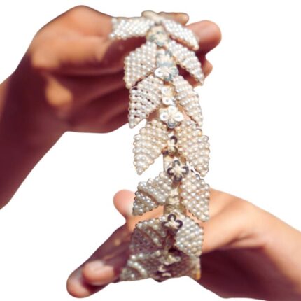 Pearl & Floral Handcrafted Hair Band