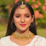 Embroidered Elegance Trio – Earrings, Necklace & Tikka Set